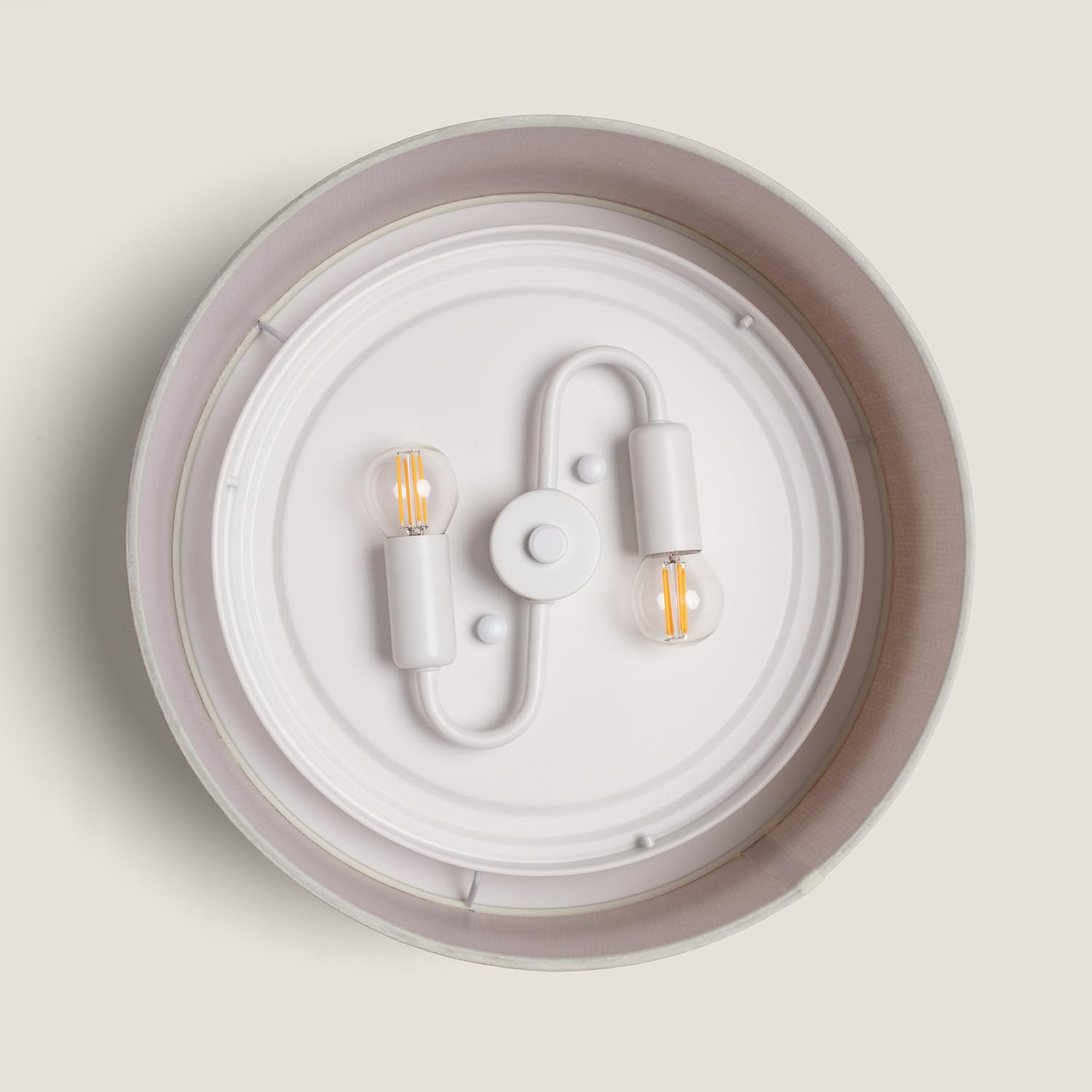 LEDKIA Plafón Circular Ratán Ø360 Rufus Natural | Ideal para Cocina, Comedor, Habitación