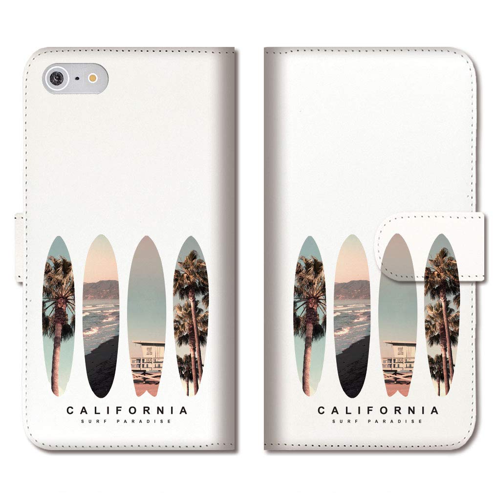 Amazon Chatte Noir Iphone8plus ケース Iphone7plus ケース 手帳型ケース 手帳型 おしゃれ サーフ Surf カリフォルニア ビーチ シンプル ロゴ かっこいい A 手帳ケース ケース カバー 通販