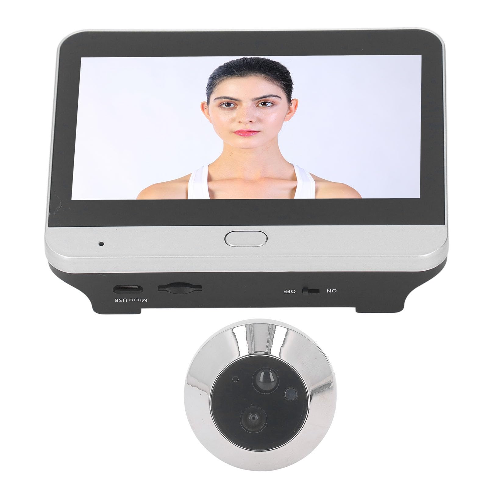 Generic Drahtlose 1080P-Gucklochkamera mit Gegensprechanlage und Nachtsicht für den Hauseingang. 4,3-Zoll-Display