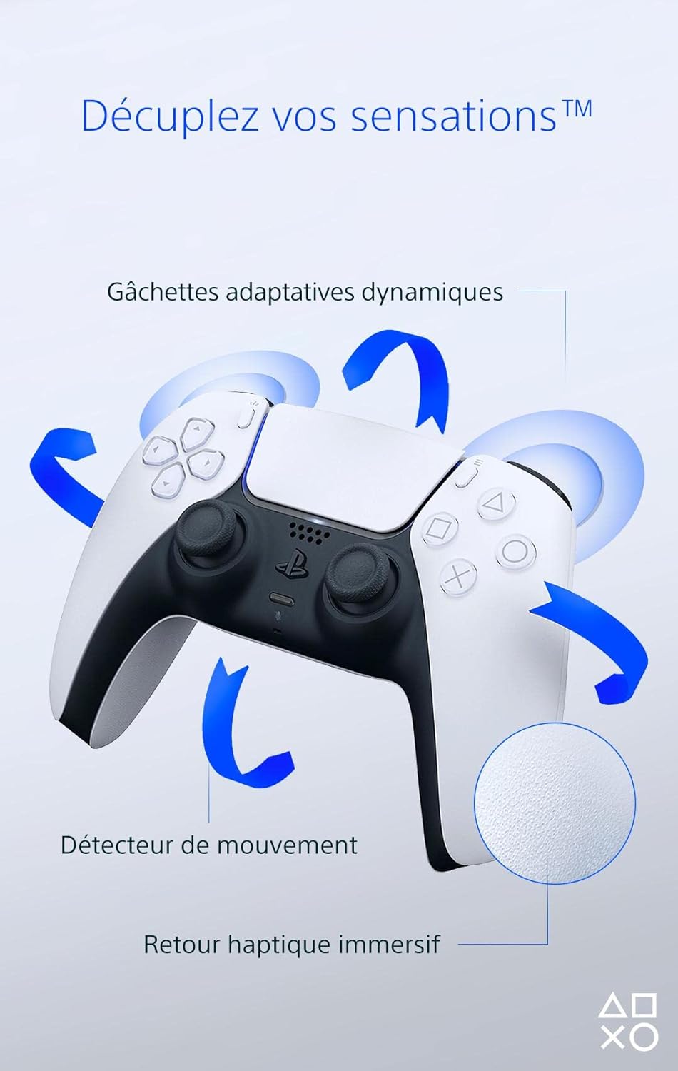 Manette PS5 DualSense | Immersion Haptique & Gachettes Adaptatives | Sans Fil Bluetooth - Image détaillée