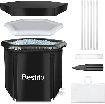 Portable Ice Bath Tub for Athletes, Cold Ice Bath Therapy with Lid, All-Weather Cover, Portable Adult Ice Bath for Outside Cold Recovery, 320L, 80 * 75CM