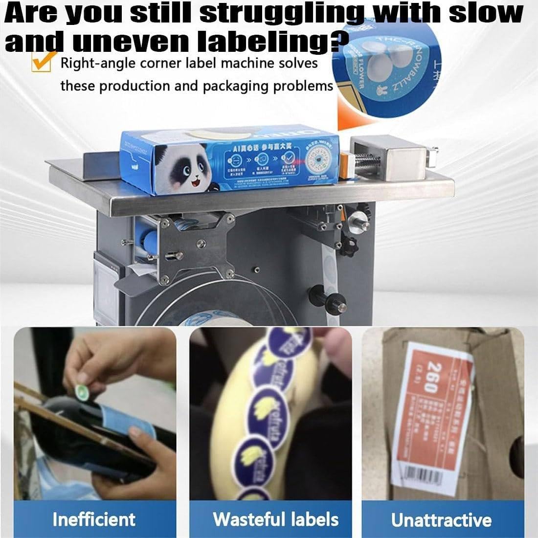 Etichettatrice per angoli a 90° (rimovibile), Etichettatrice semiautomatica a 90°, Applicatore di etichette per angoli a 90 gradi, Etichettatrice semiautomatica regolabile, Touch screen 20-50mmLabel