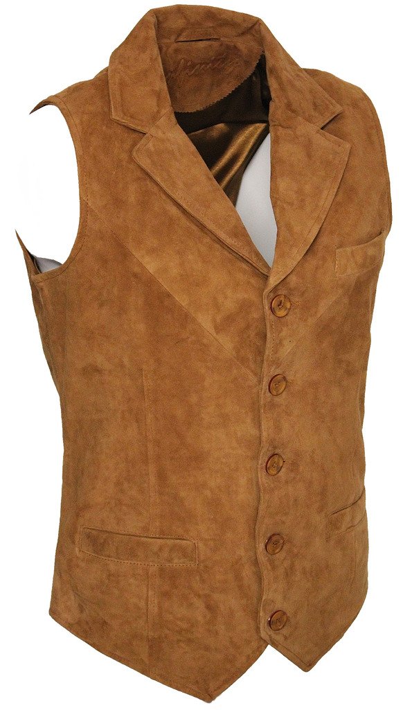 Les Hommes de Chèvre Lisse Classique Cuir Daim Smart Bronzer Gilet