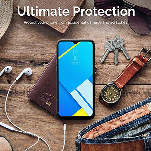 Image of Screen Protector for Realme 3 / 3i / 3 Pro (Black) Tempered Glass Edge-to-Edge 6D Screen Guard With Installation Kit