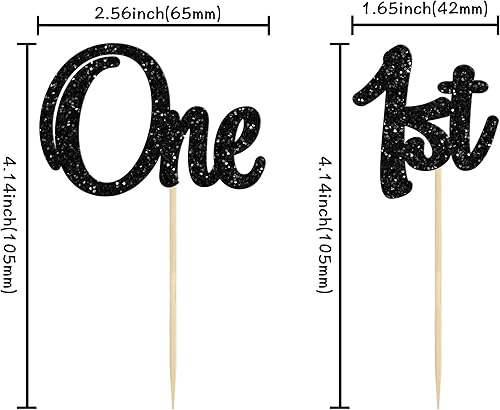 Miniatura 9 de Gyufise 24 piezas de dos adornos para cupcakes con purpurina para segundo cumpleaños para baby shower, fiesta de segundo cumpleaños, suministros de