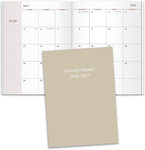 Agenda mensual 2026-2027, calendario de 15 meses de abril de 2026 a junio de 2027, agenda mensual 2026-2027, fácil de organizar tu vida diaria, 7 x