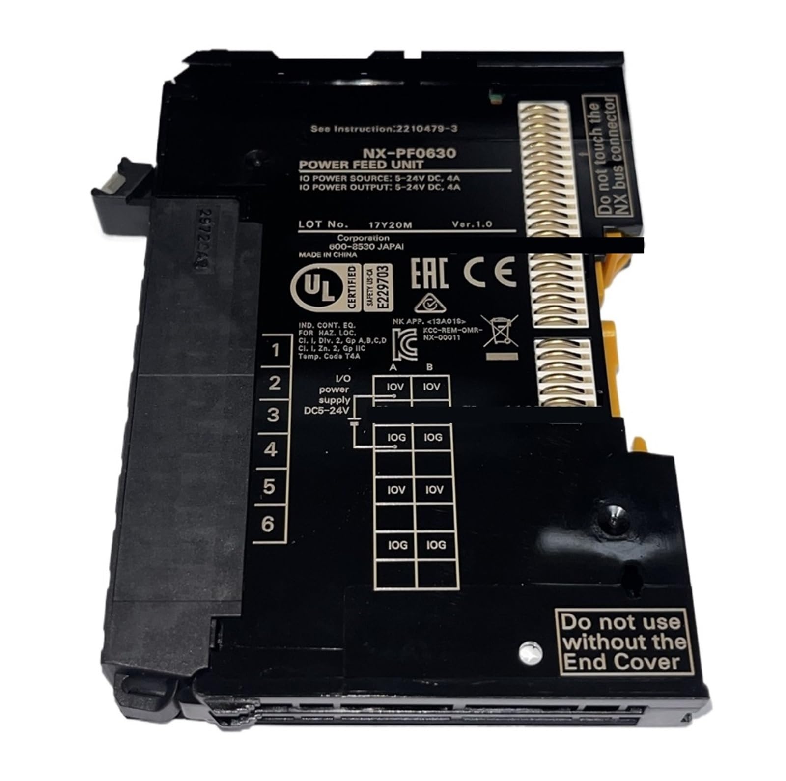 Module NX-AD2603 et coupleurs d'E/S NX-ID6142-5 pour l'automatisation Sysmac