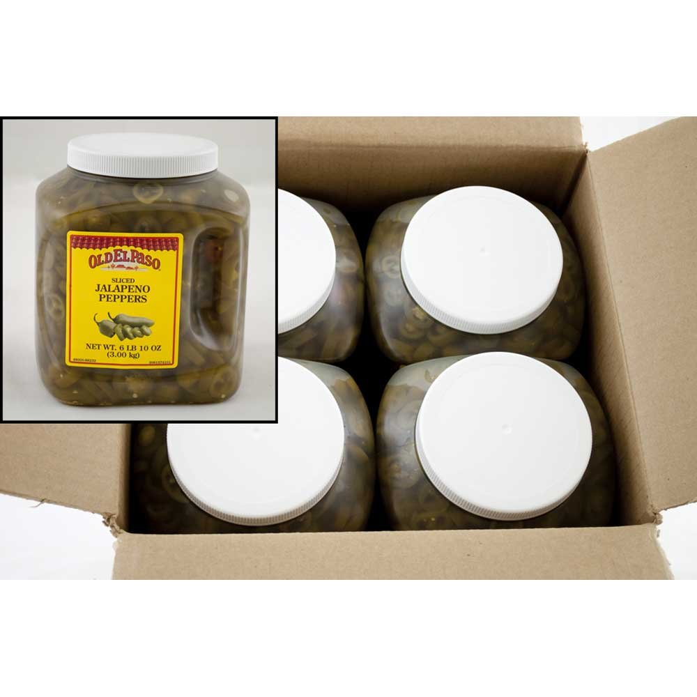 Old El Paso Sliced Jalapeno Peppers - 106 oz. jug, 4 jugs per case