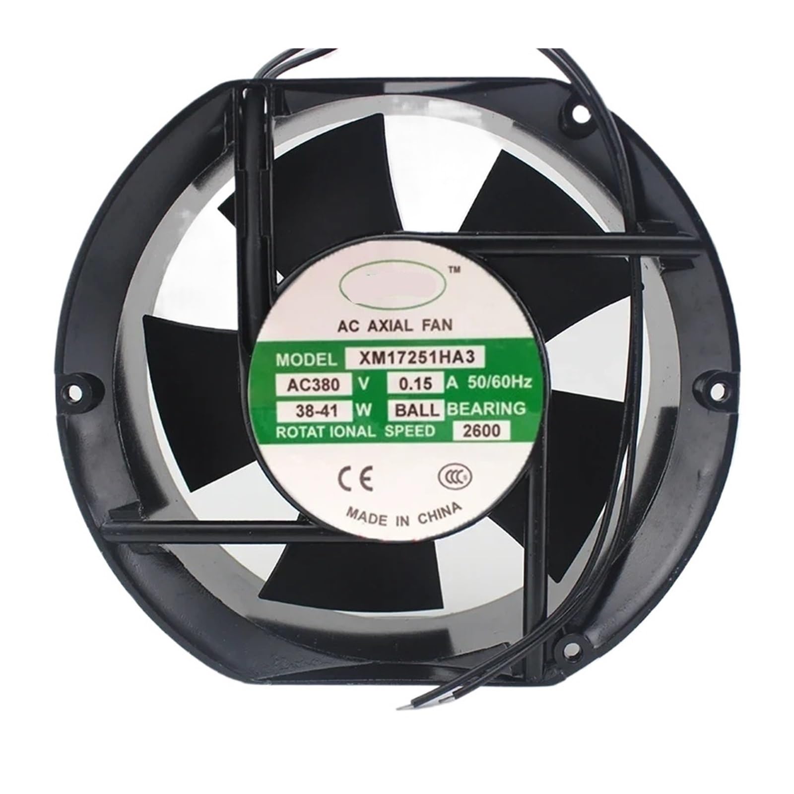 PEQYUACTE XM17251HA3 AC 380V 0.15A 172x150x51mm 2-Wire Cooling Fan