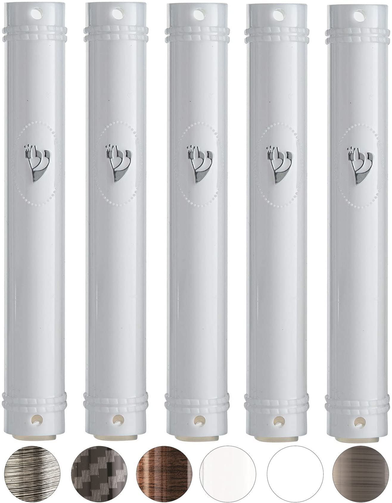 super stam MEZUZAH CASE Holder (shidell) בית מזוזה Plastic Semiround Silver shin Waterproof Rubber Cork lot of 5 15