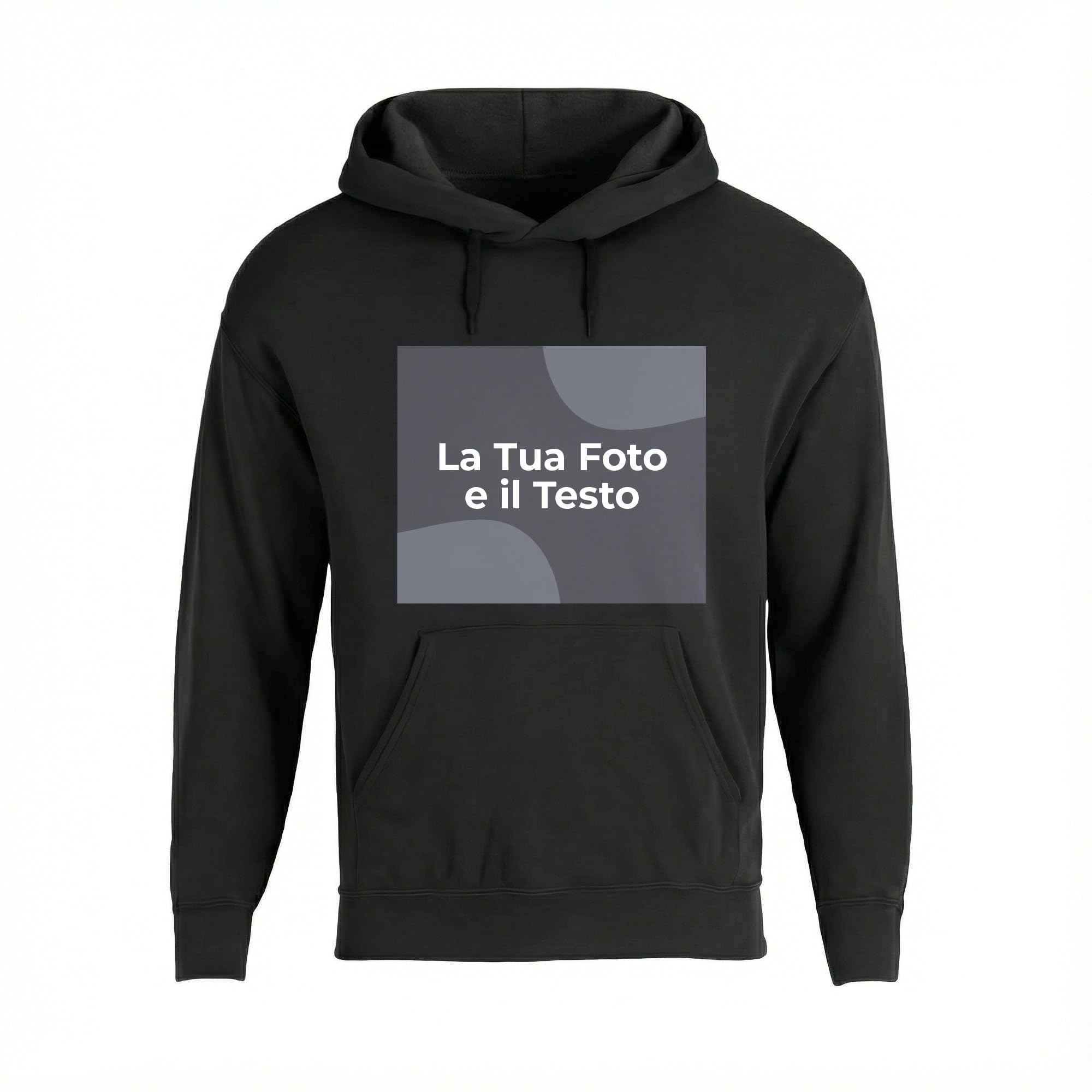 Cimpress Felpa Personalizzata con Cappuccio da Uomo, Taglie S–2XL, Stampa Fronte con Logo, Testo o Immagine, Ideale per Eventi, Promozione, Regali e Uso Invernale