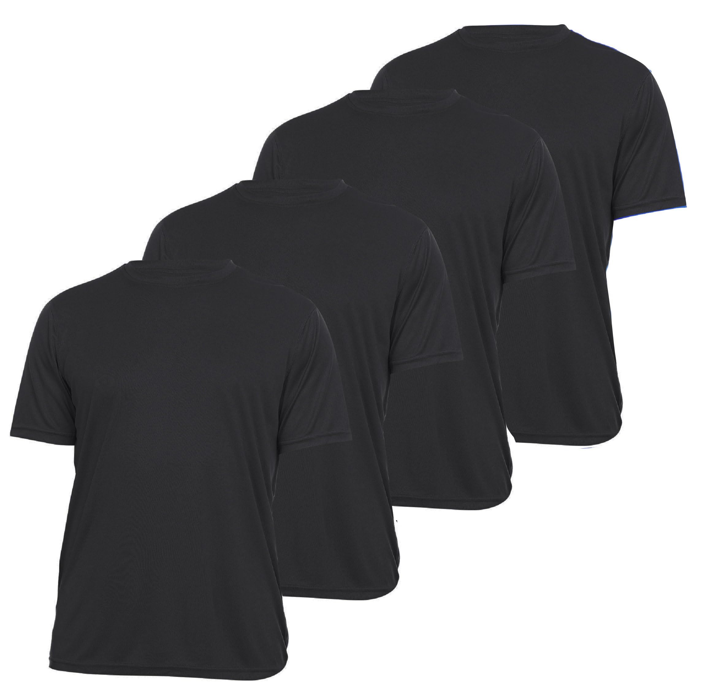 4-Pack Workout Shirts for Men, Dri Fit Shirts for Men, Moisture Wicking Shirts for Men, Gym Clothes for Men