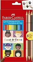 ECOLAPIS 12+3 CARAS & CORES, Faber-Castell, 120112CC, Tons de pele