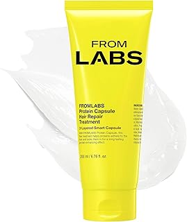 FROMLABS Protein Capsule Hair Repair Treatment, 3-Minute Keratin Hair Mask & Deep Conditioner for Damaged, Repair & Strengthen, Instant Detangling, Anti-Frizz, Low-pH, Fine-Hair Safe, 6.76 fl oz