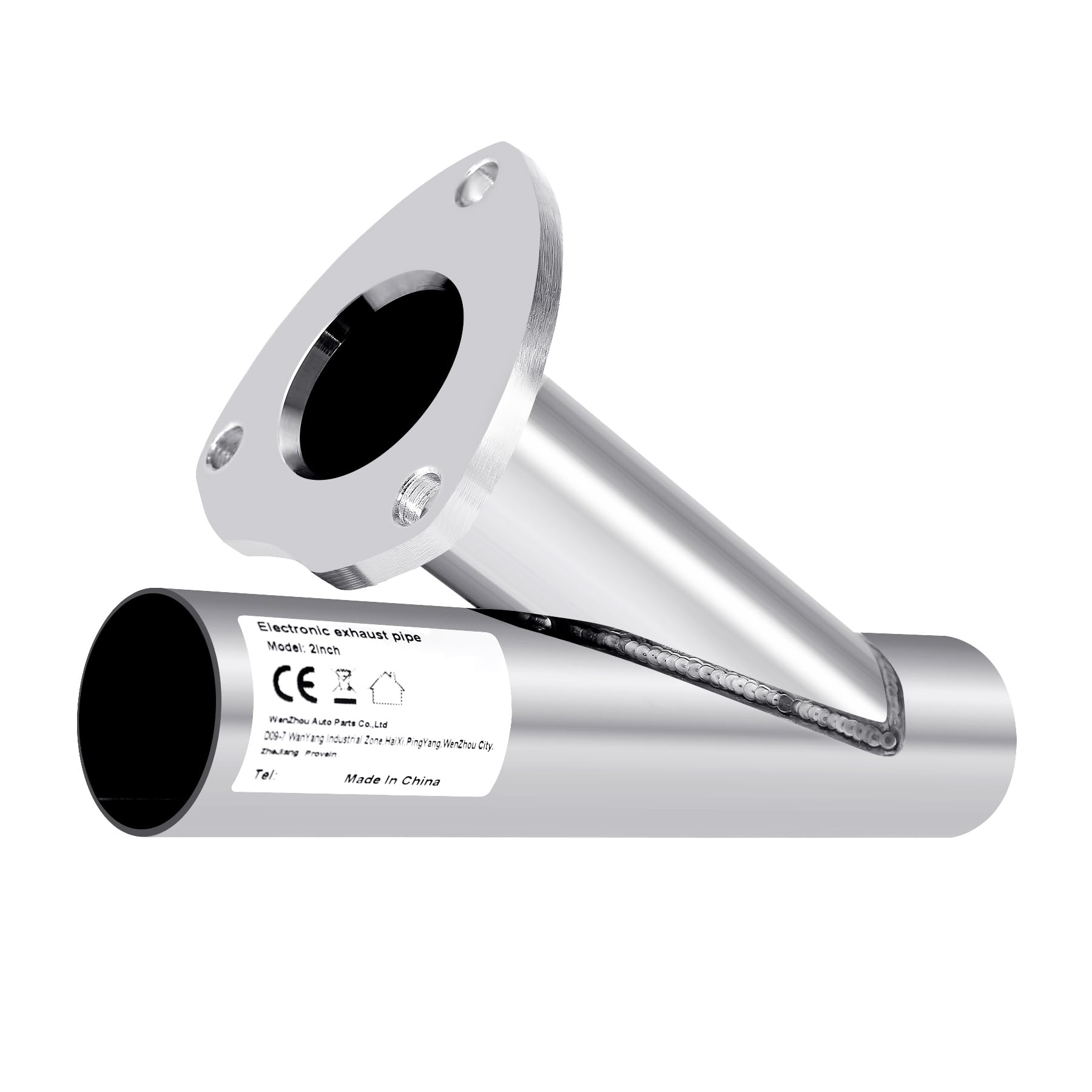 Kit de silenciador de escape eléctrico de 51mm 2" en acero inoxidable con interruptor de válvula y control remoto