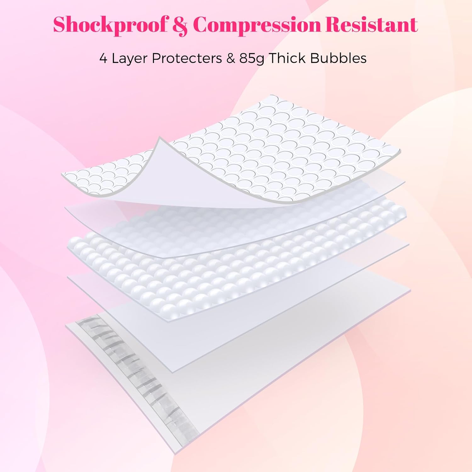Metronic Bubble Mailer 10x13" White 40 Pack, Poly Padded Envelopes Waterproof Shipping Bags for Clothing, Self Seal Cushioning Mailers for Shipping Books, Jewelry, Makeup Supplies