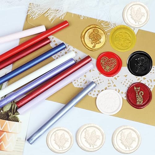 Miniatura 8 de 40 barras de cera para sellar pistolas de pegamento, mini pistola de pegamento rosa perla para sellar sellos de cera, invitaciones de boda, sobres