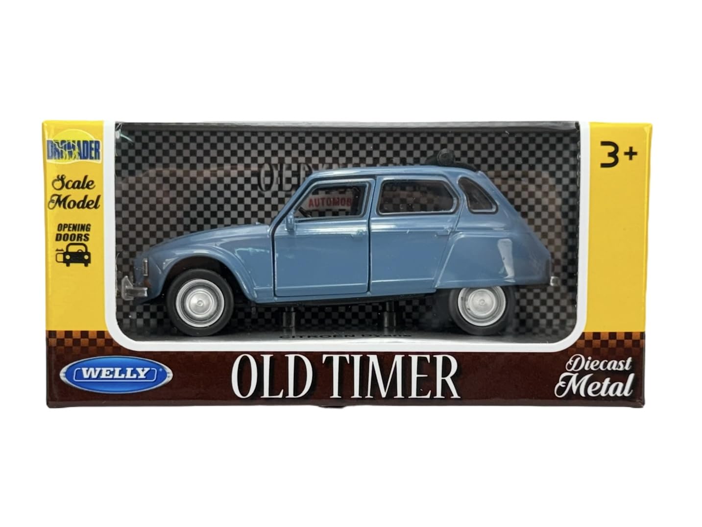 Miniature Voiture Citroën Dyane 6 Bleue 1:60 Welly - Métal Diecast Neuf En Boîte