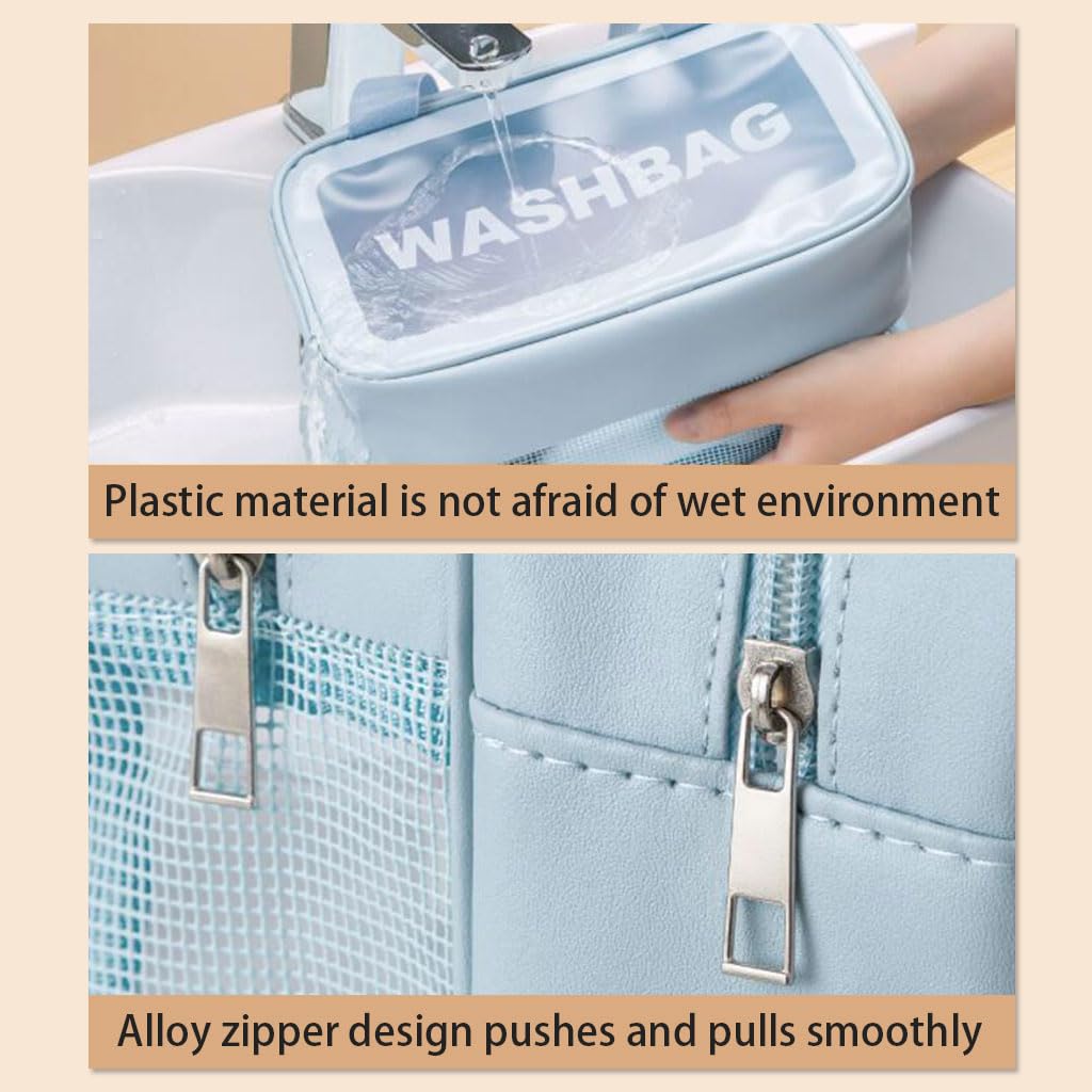 Dogodny Plastic transparante toilettas Draagbare opbergtas Make-up tas Grote capaciteit reistas Praktyczny