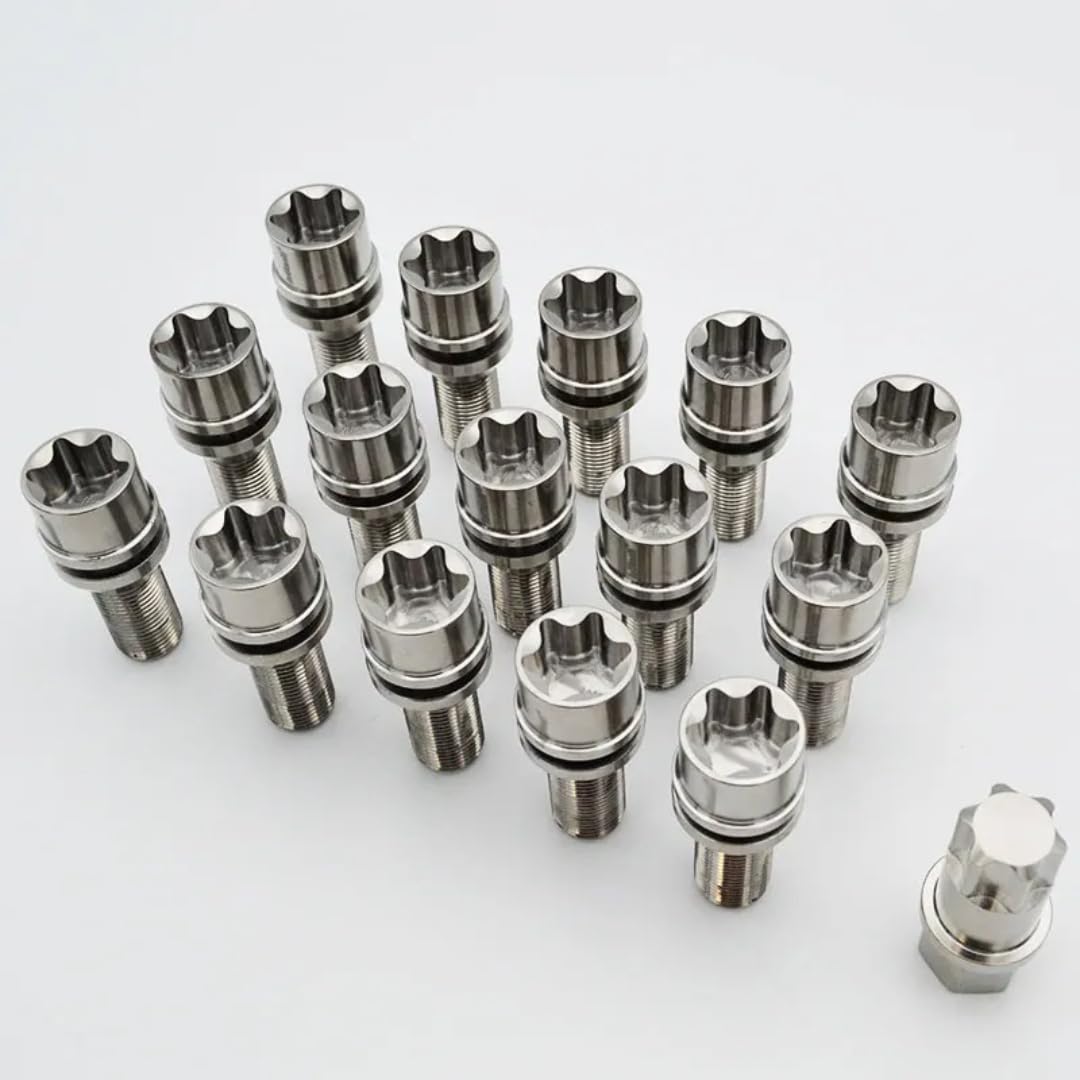 Śruby do Kół dla BMW, dla VW, Śruba koła tytanowa M12x1,5x28-45mm Torx z podkładką stożkową