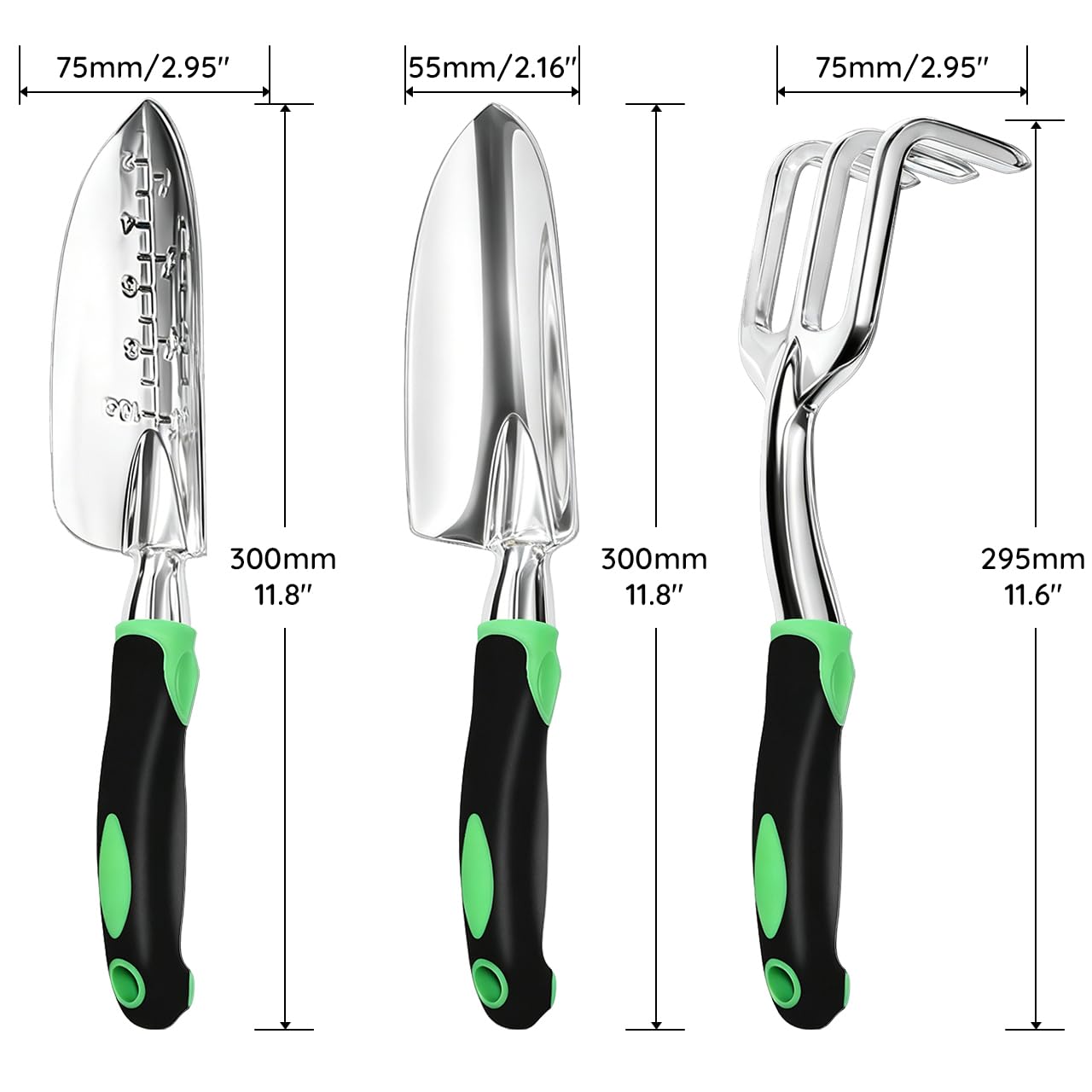 ZUZUAN Garden Tool Set - 3 Piece Aluminum Kit -6 ZUZUAN Garden Tool Set - 3 Piece Aluminum Kit -6
