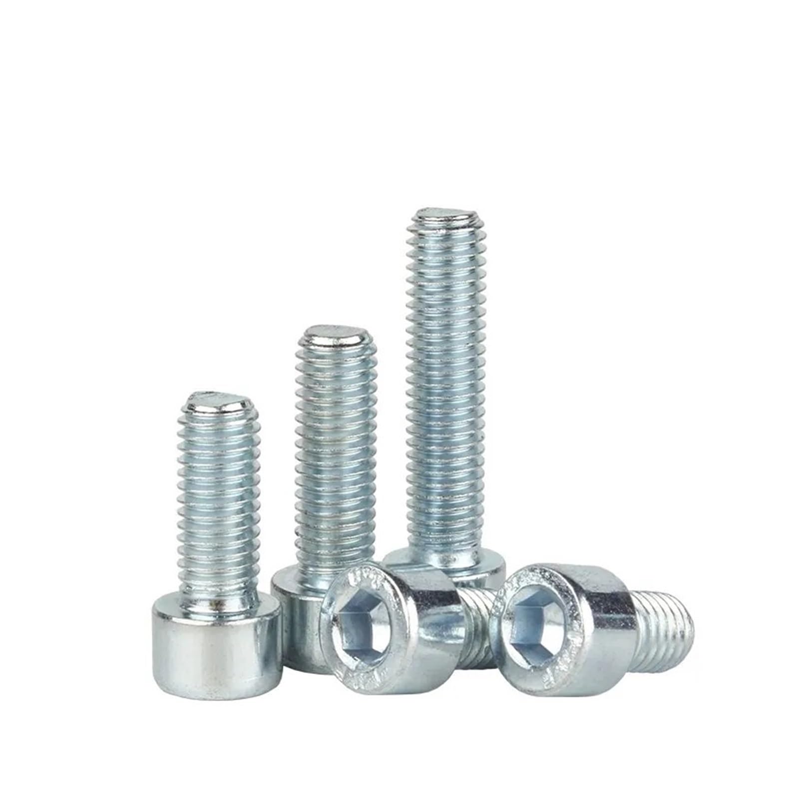 Bulloni a testa esagonale con testa esagonale zincata bianca di grado 8.8, viti a filettatura completa M3 M4 M5 M6 M8 M10(M10x16mm 10pcs)