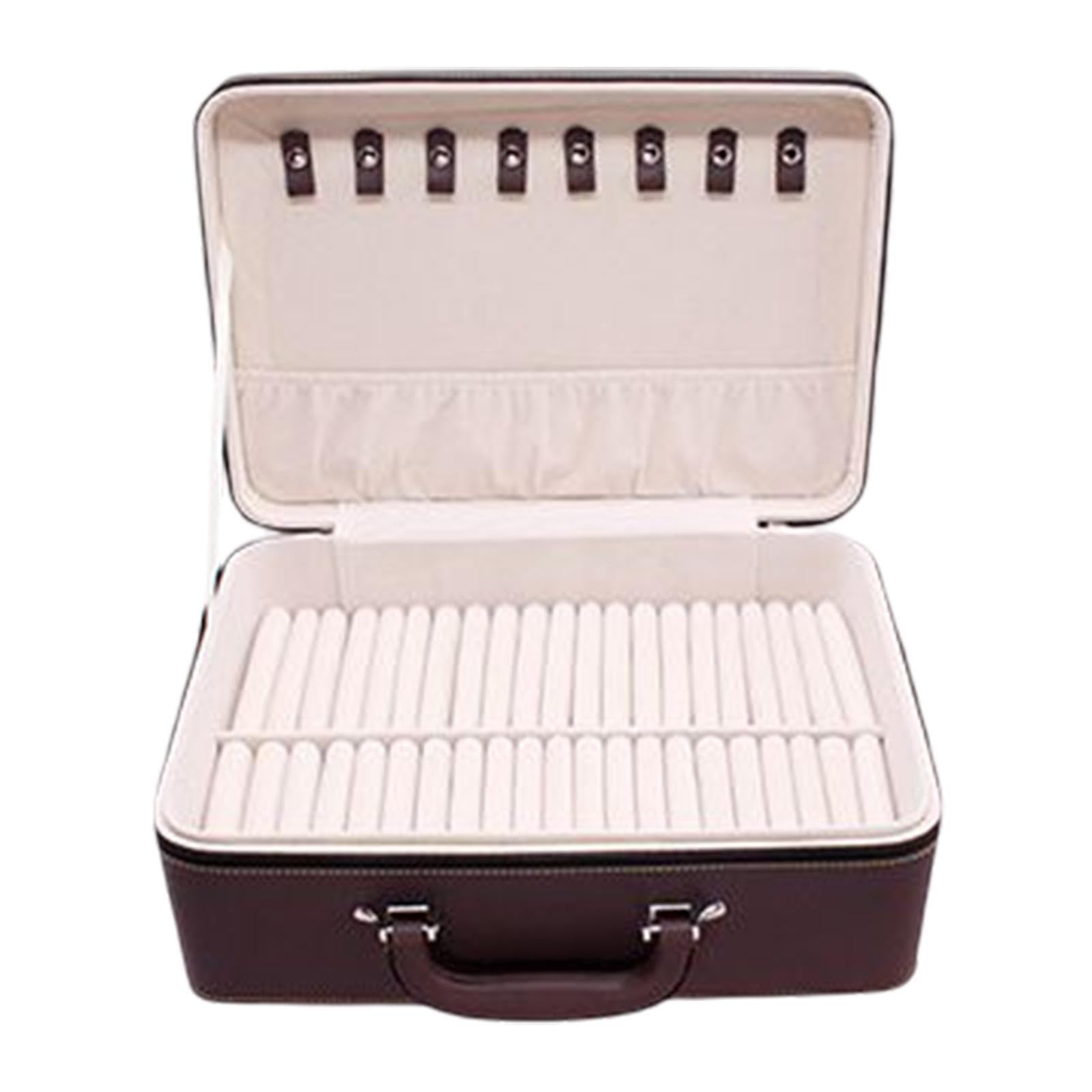 TWISAXC Portable Bangle Box With Storage Slots Organizing Jewelry And Displaying Bracelets In Craft Shows Fingerprints Holder Stores Bracelets Bangles Watches