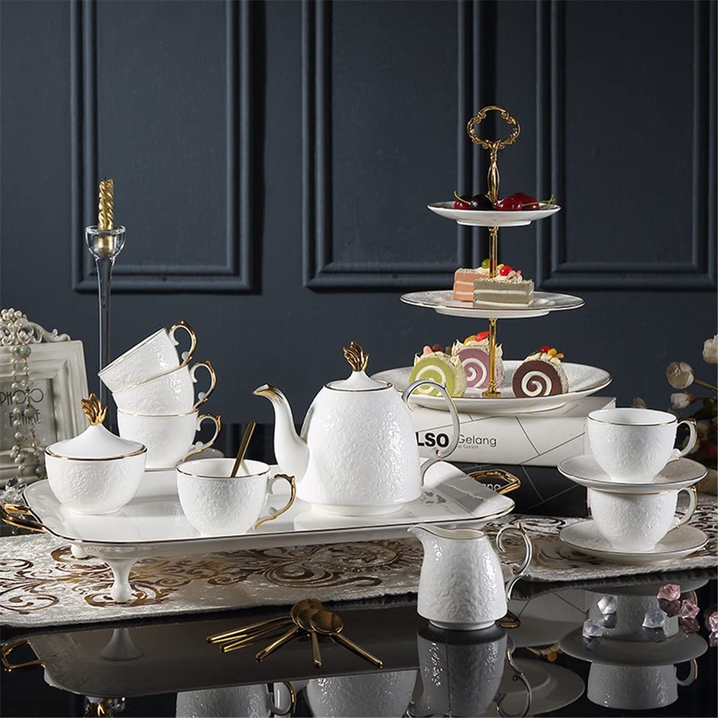 Europejski styl porcelana kostna filiżanka do kawy angielski popołudniowa herbata czajniczek zestaw do herbaty zestaw do kawy z szufladą prezent ślubny