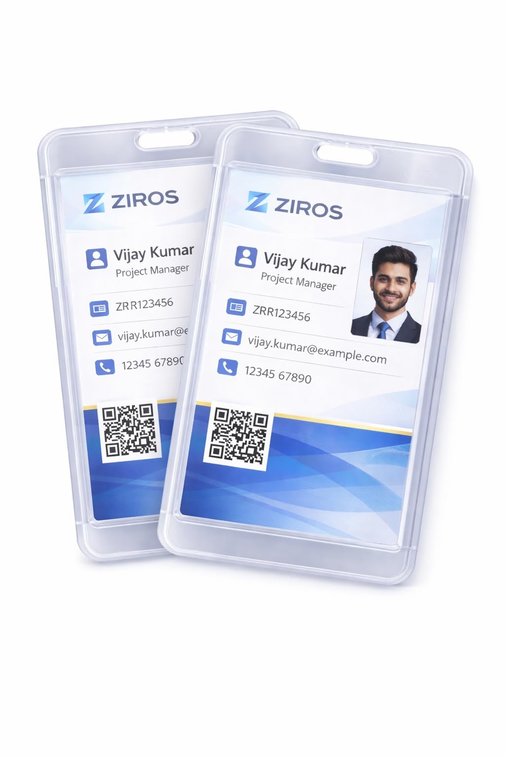 Transparent id Card Holder, High Quality Plastic Built, Both Side Visible, Pack of 2-image-13