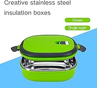 Vista 2 de LIZEALUCKY Lonchera térmica Bento con aislamiento térmico de acero inoxidable, contenedor de alimentos a prueba de fugas para adultos, caja