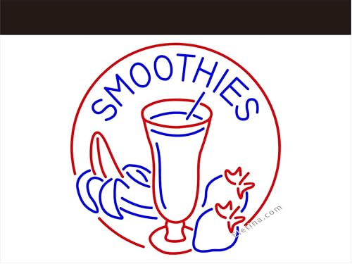 Miniatura 2 de Letrero de barra de neón para negocios y tiendas, batidos, frutas, bebida, tienda de bebidas de doble color, LED, lámpara roja y azul, letreros de
