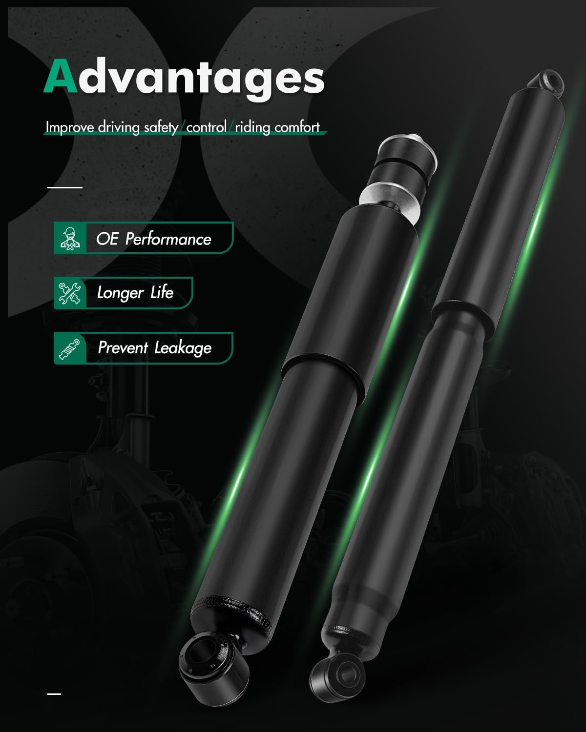 SCITOO Shocks Absorbers, Front Rear Gas Struts Shock Absorber Fit for 1999 2000 2001 2002 2003 2004 for Ford for F-250 Super Duty,1999 2000 2001 2002 2003 2004 for Ford for F-350 Super Duty Set of 4