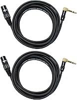 Vista 1 de Audio2000's C14012P2 - Cable TRS de ángulo recto a XLR macho (2 unidades)