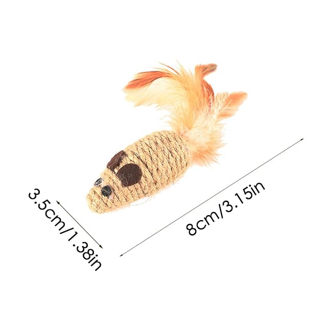Foto 5 de 8 de Ratones de juguete para gatos,Juguetes para ratones de gato,Juguete pequeño para ratones y gatos con pluma