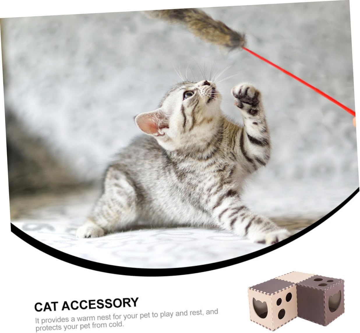 1set Wear-Resistant Tunnel Kitten Toy for Indoor Cats Interactive Fun Accessory for Curious Felines