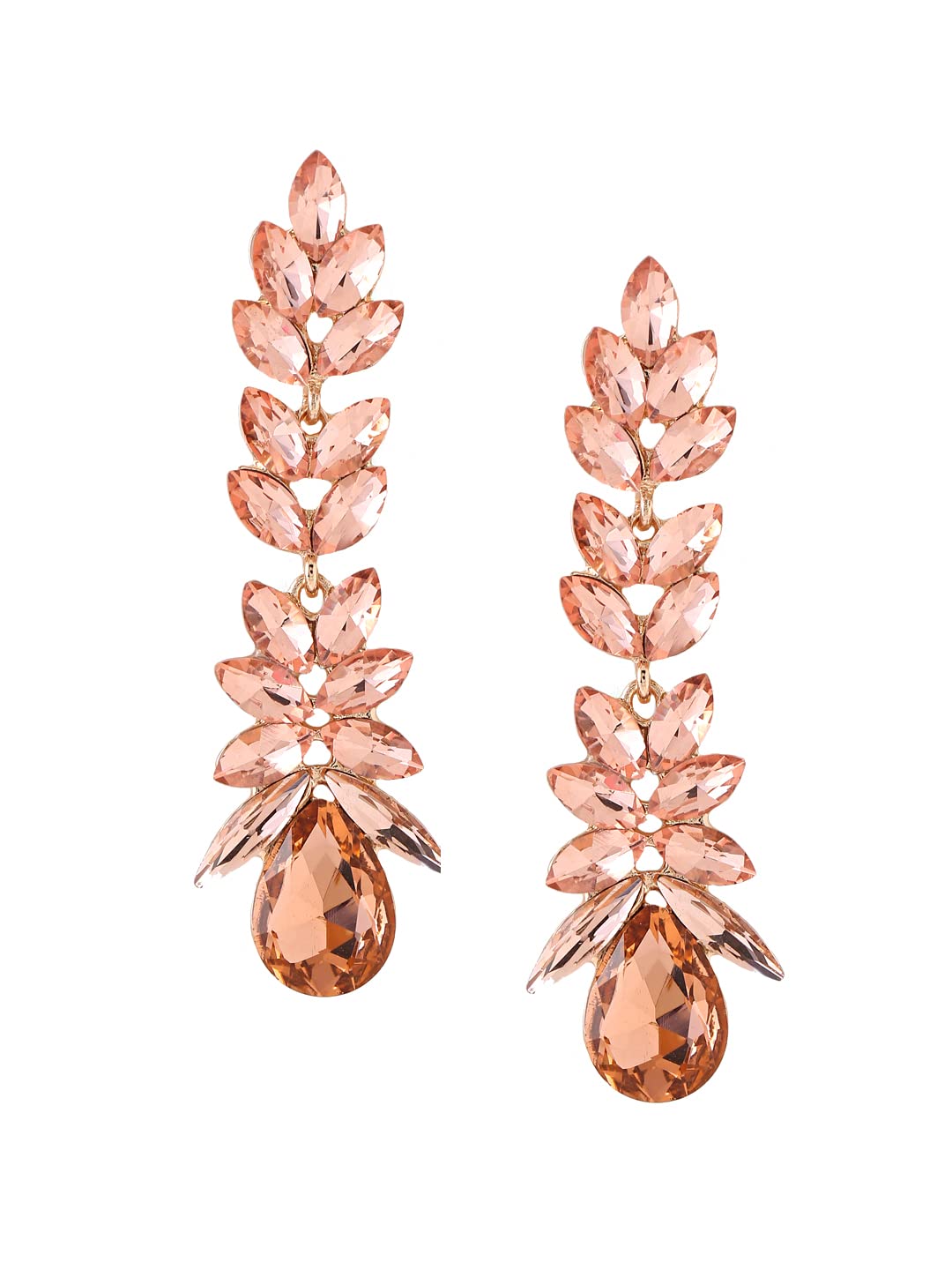 Yellow Chimes Fashion Dangler Earrings For Women Elegant Sparkling Crystal Leafy Shaped Long Danglers Earrings for Women and Girls (B09VKRYKDR) Amazon Price History, Amazon Price Tracker
