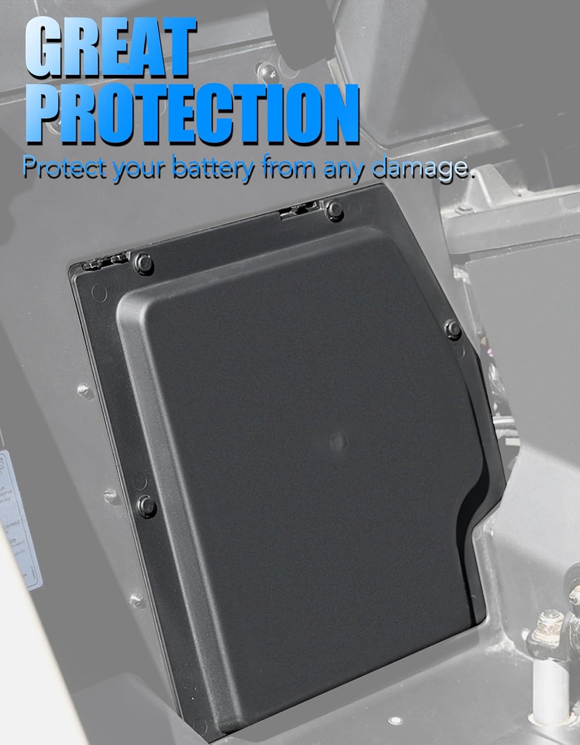 A & UTV PRO Battery Cover Kit for Can Am Maverick X3 MAX 2017-2025 All Models, Plastic Battery Cover Plate Accessories, Black, 1PC