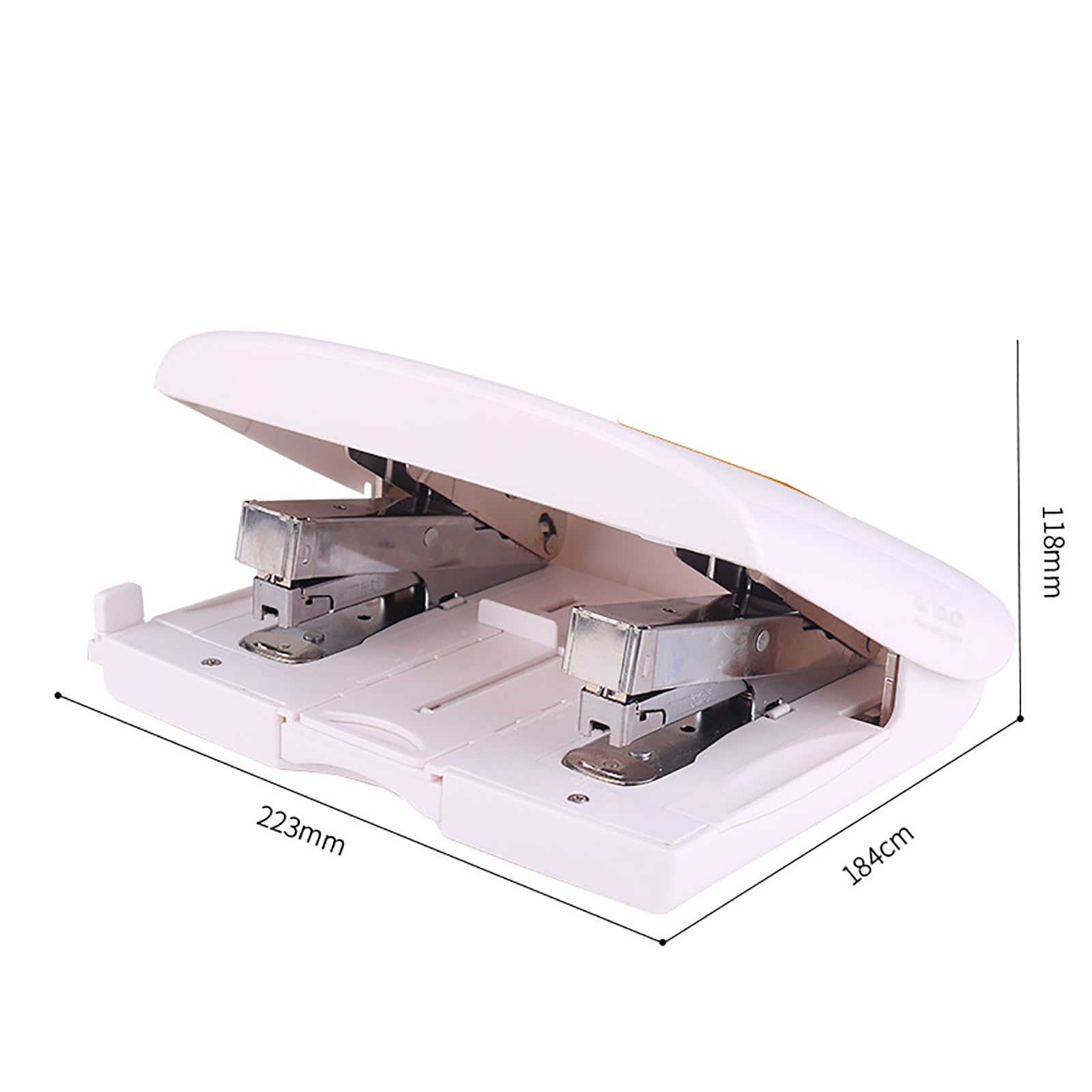 Agrafeuse Double, Petite Agrafeuse A4 À Double Tête, Type D'aiguille Universel: 24/6, 24/8, 23/6, / 23/8, Profondeur d'alimentation: 0-58mm Réglable, A4 / 16k Réglable, pour Le Papier