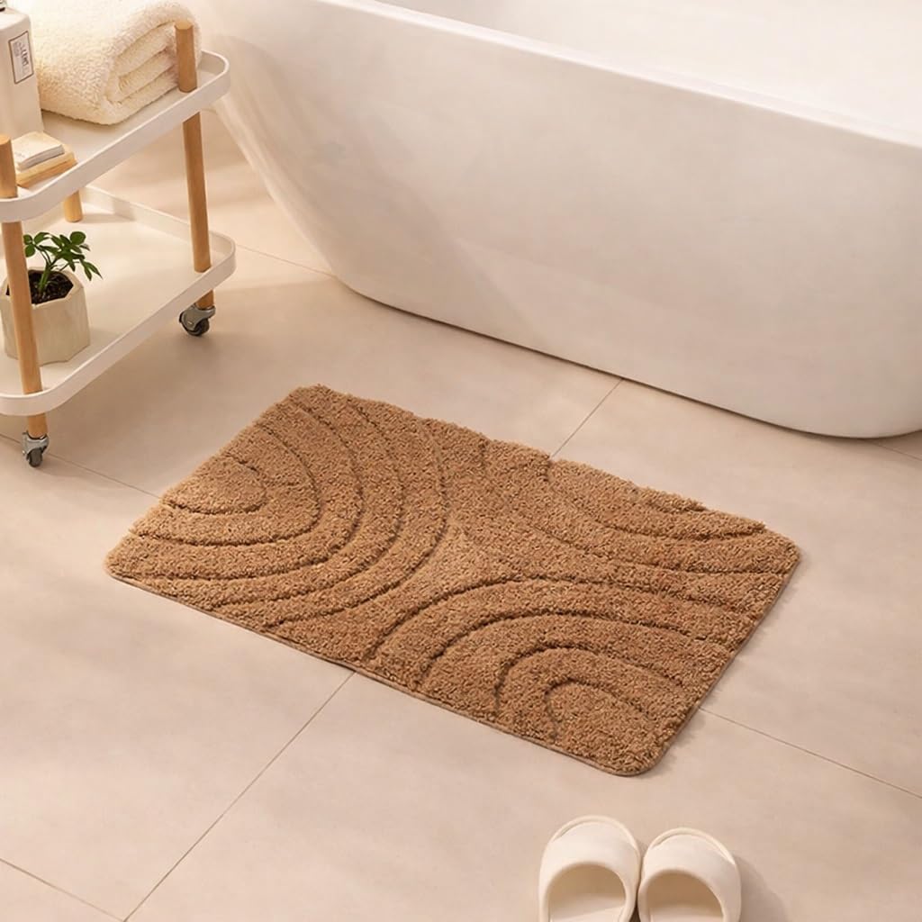 Modern Bathroom Mat Set Soft and Plush Bath Rugs for Bathroom Comfortable and Durable Bathmats Stylish Design for Bathroom