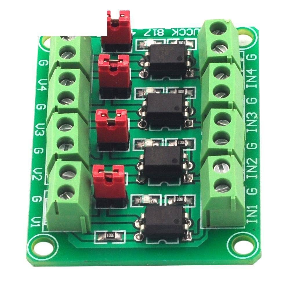 PC817 4 Channel Optocoupler Isolation Board Voltage Converter Adapter Module 3.6-30V Driver Photoelectric Isolated Module 817