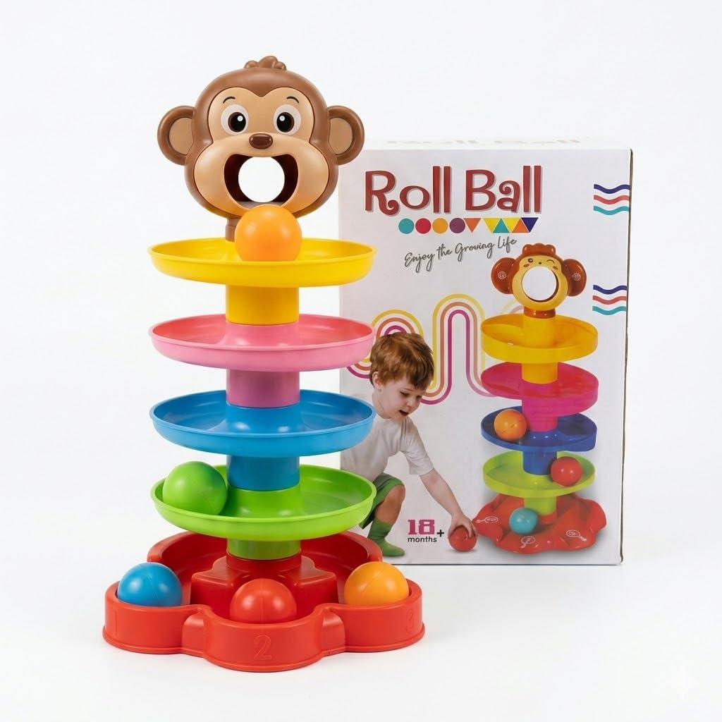 Kids Roll Ball Tower Toy for 1+ Year Babies | Colorful Spiral Ball Drop Track Game | Educational Learning & Motor Skills Development Toy for Toddlers Boys Girls-image-27