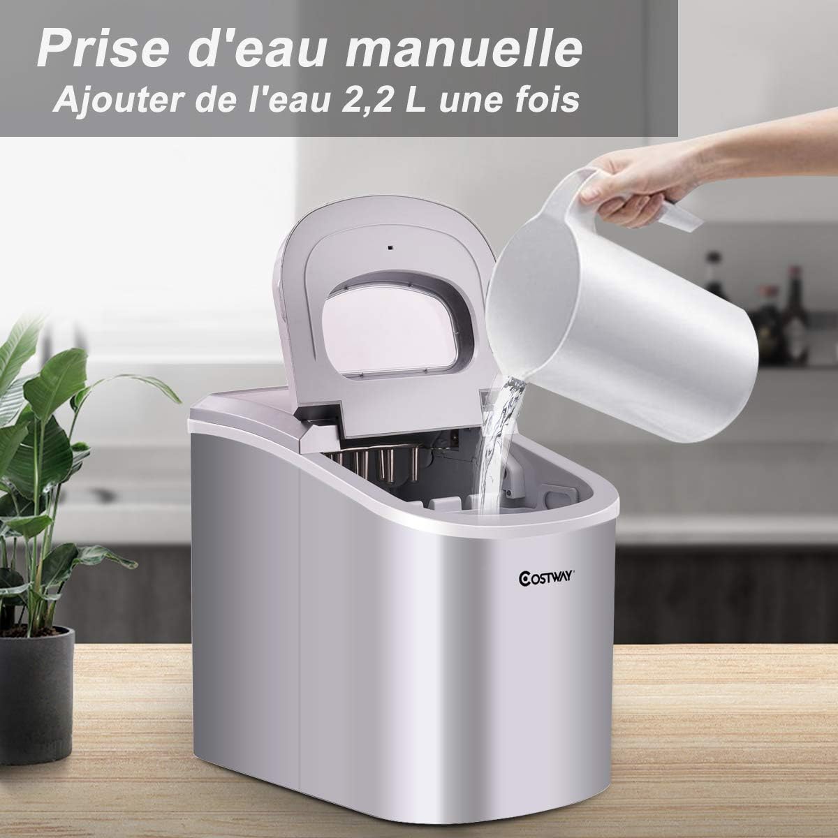 Machine à glace domestique avec fenêtre de visualisation