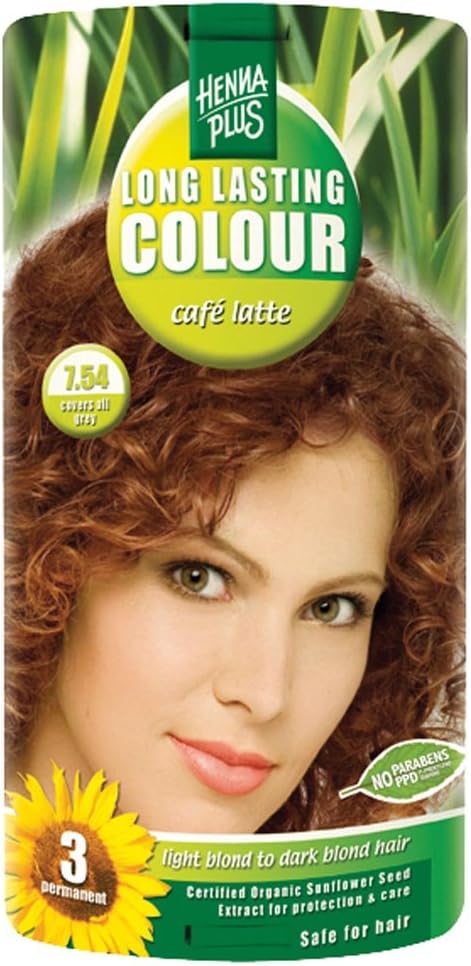 Hennaplus Long Lasting Colour Café Latte 7.54