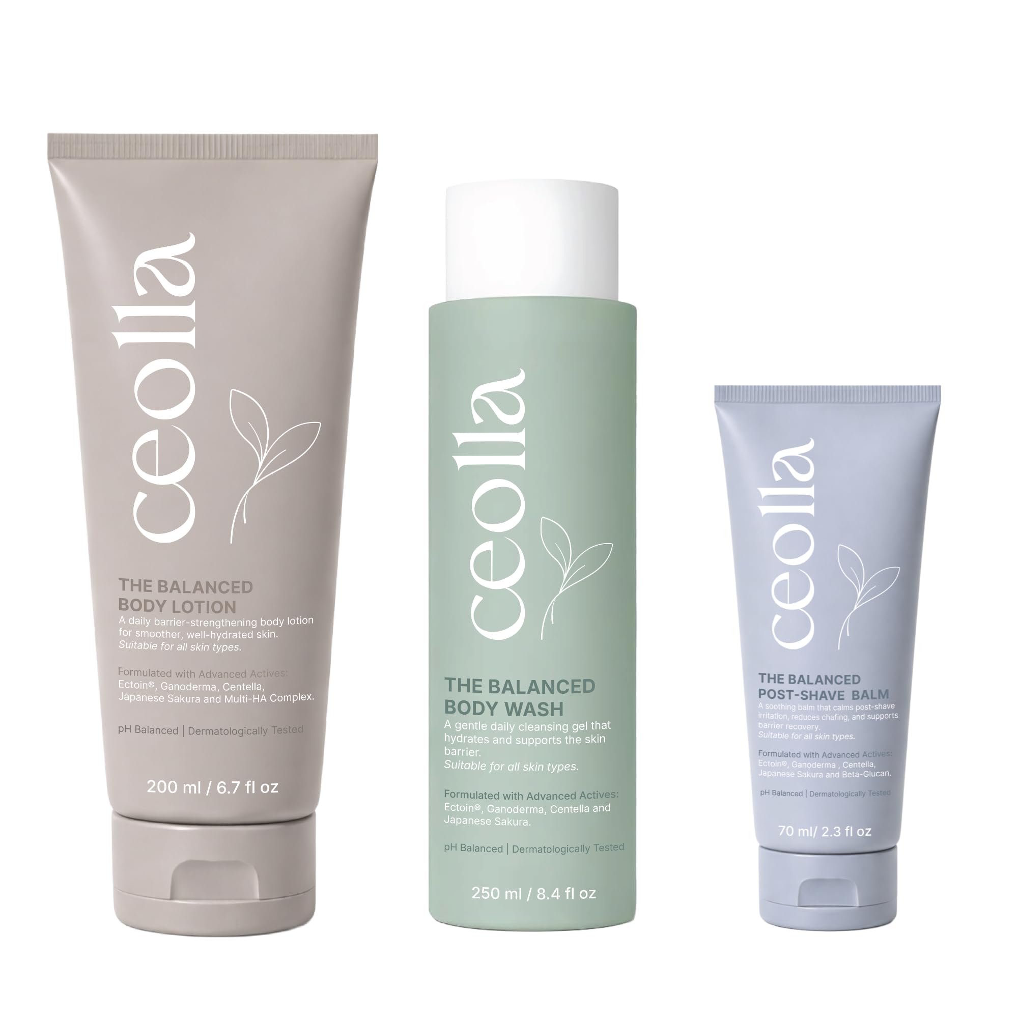 Body Care Combo of 3 | Body Lotion 200ml, Body Wash 250ml with Post Shave Balm 75ml | Deep Hydration, Brightening & Barrier Support | All Skin Types | Dermatologically Tested-image-39