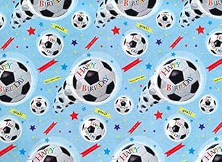 Simon Elvin - FOOTBALL WRAPPING PAPER - 2 SHEETS OF GIFT WRAP & 1 TAG - SE2562