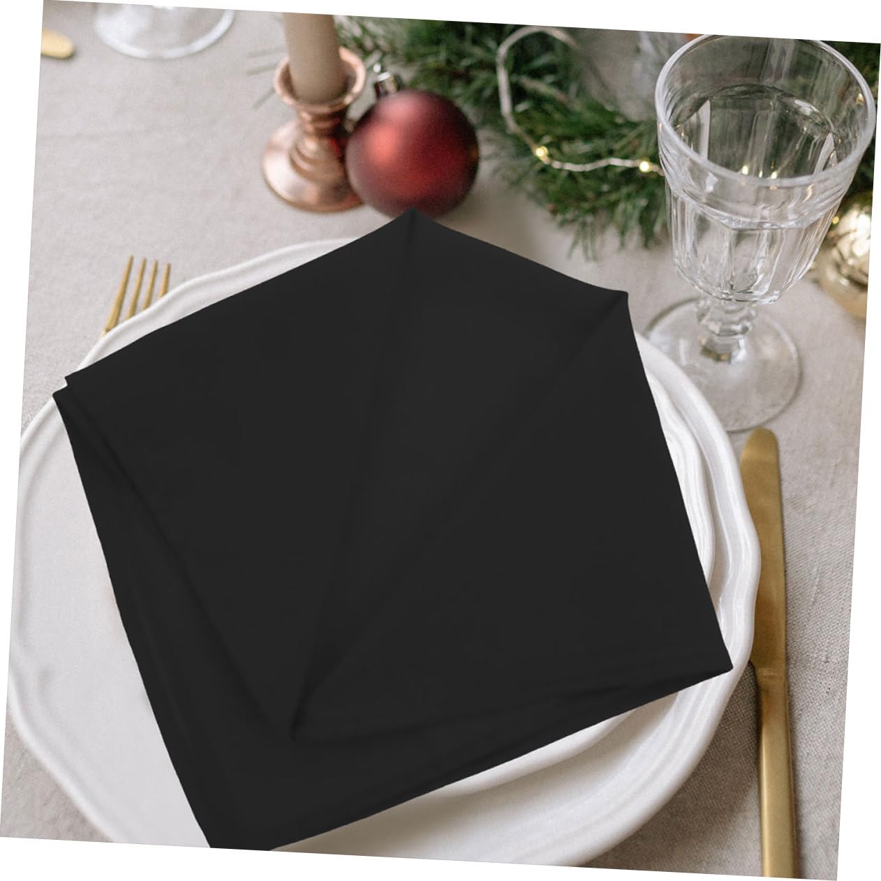 Alipis Lot de 100 Serviettes de Table en Papier Noir, Épaisses et Douces Peau, Résistantes aux Fuites, pour Banquets et Fêtes