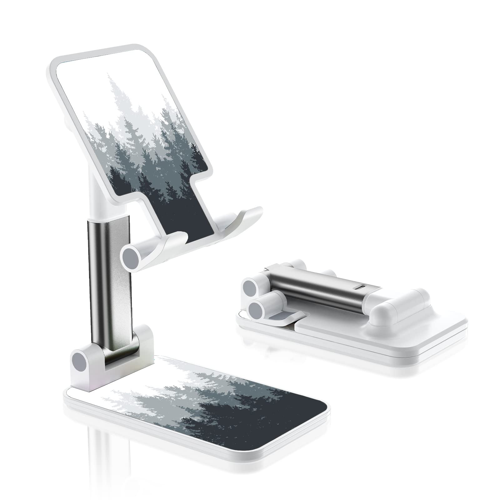 Forest Foldable Phone Stand - Adjustable Angle Desk Phone Holder for iPhone, Samsung & Other Smartphones