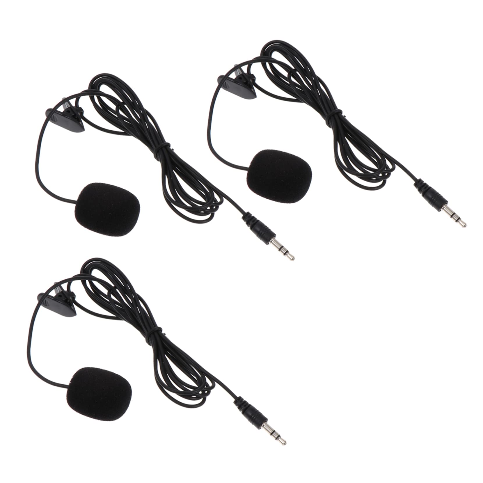 3Pcs Lavalier Microphones with Clip USB Collar Type Condenser Mics for Gaming Streaming Vlogging and Interviews Compact Design for Easy Use Durable and Sound