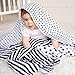 Muslin Baby Swaddle Blankets, 47x47 (3 Pack) Black, White, XO, Stripe, Cross