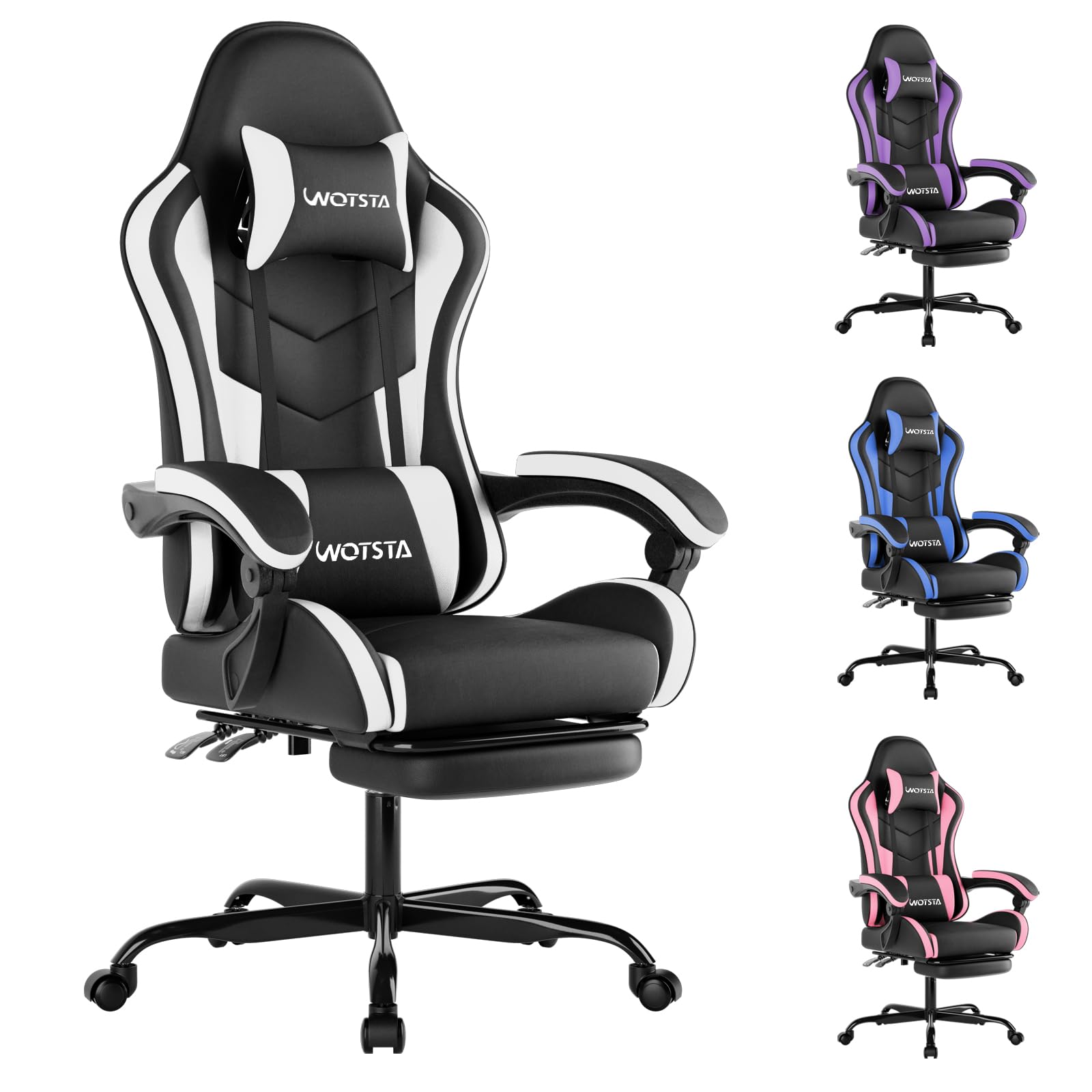 Gaming Chair with Footrest